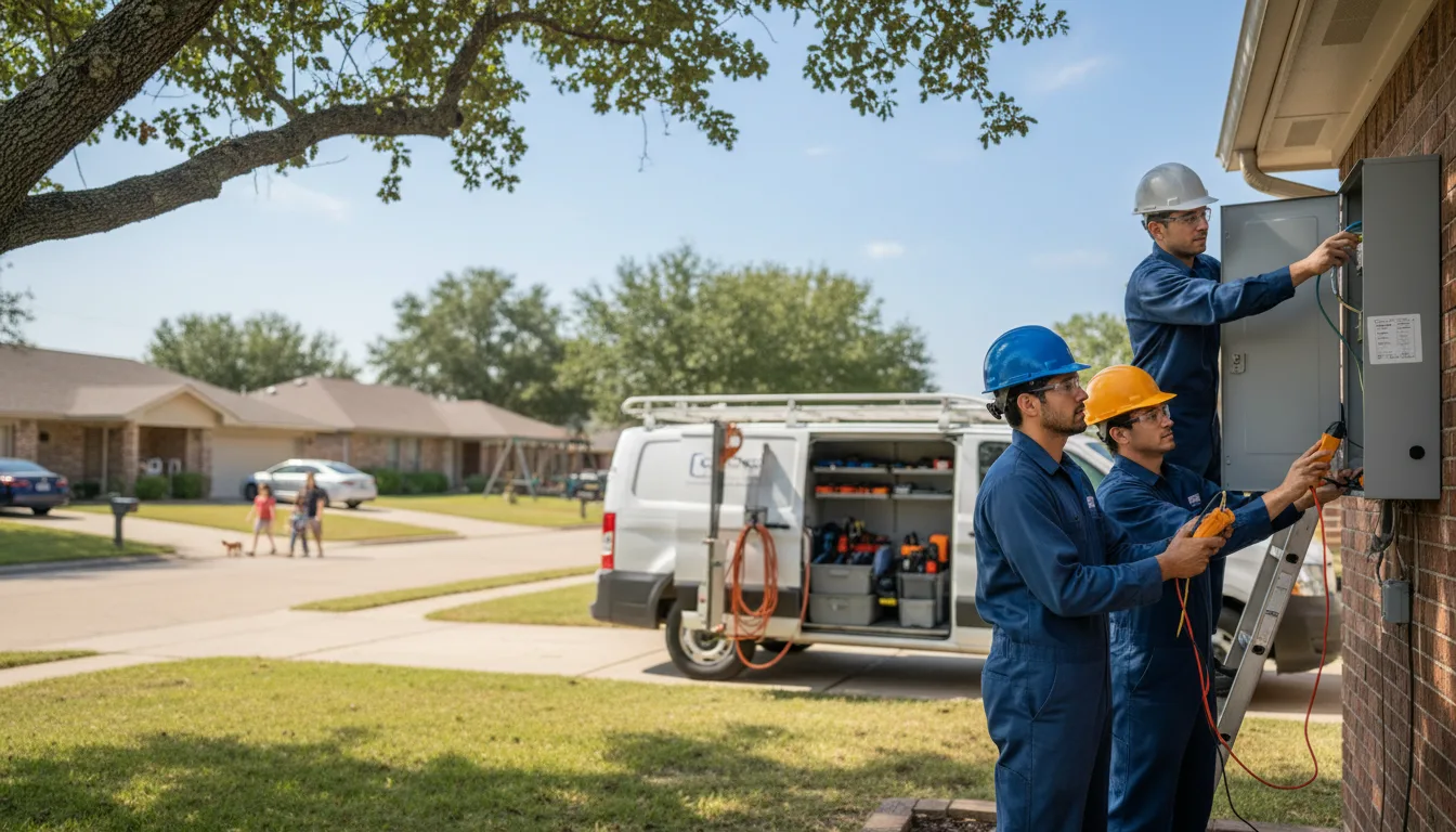 Certified electrician providing emergency electrical services in Campbell, TX